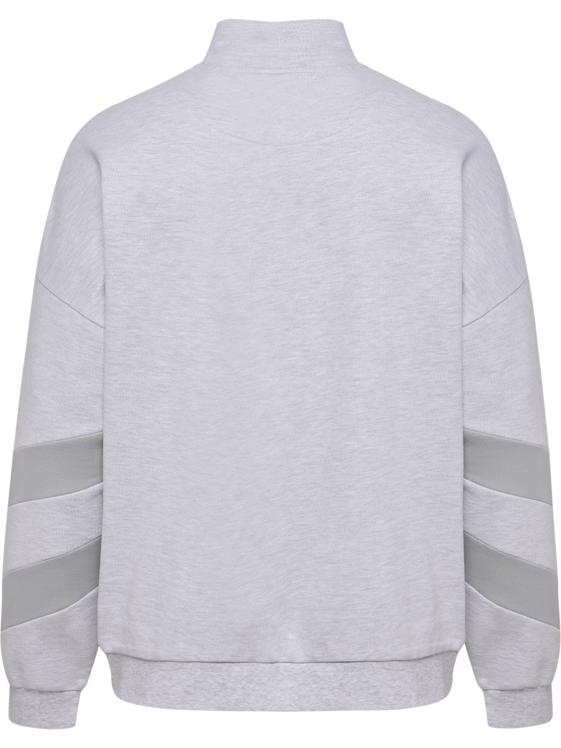 hmlOVERSIZED HALFZIP SW, LIGHT GREY MELANGE, packshot