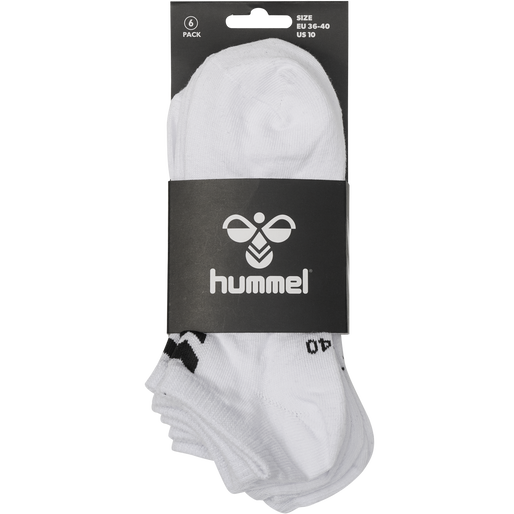 hmlCHEVRON 6-PACK ANKLE SOCKS, WHITE/WHITE, packshot