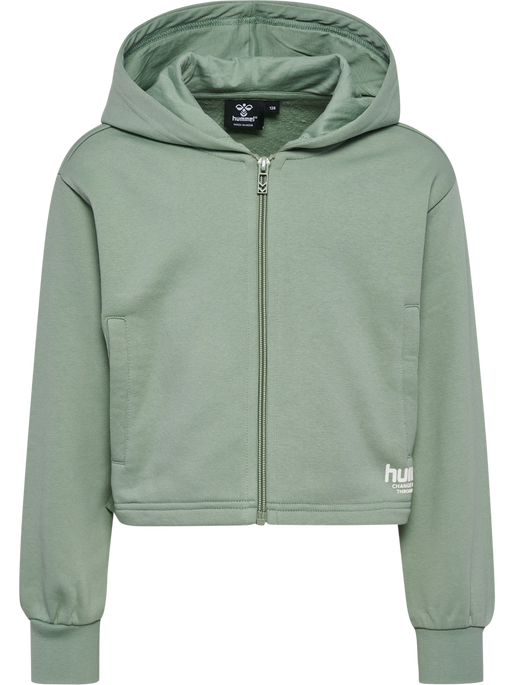 hmlZIPPI ZIP HOODIE, LILY PAD, packshot