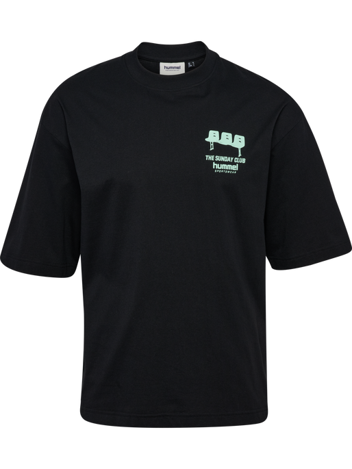 hmlOVERSIZED T-SHIRT S/S SUNDAY, BLACK, packshot