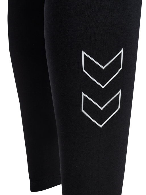 hmlELEMENTAL COTTON HW TIGHTS, BLACK hmlELEMENTAL COTTON HW TIGHTS, BLACK, packshot
