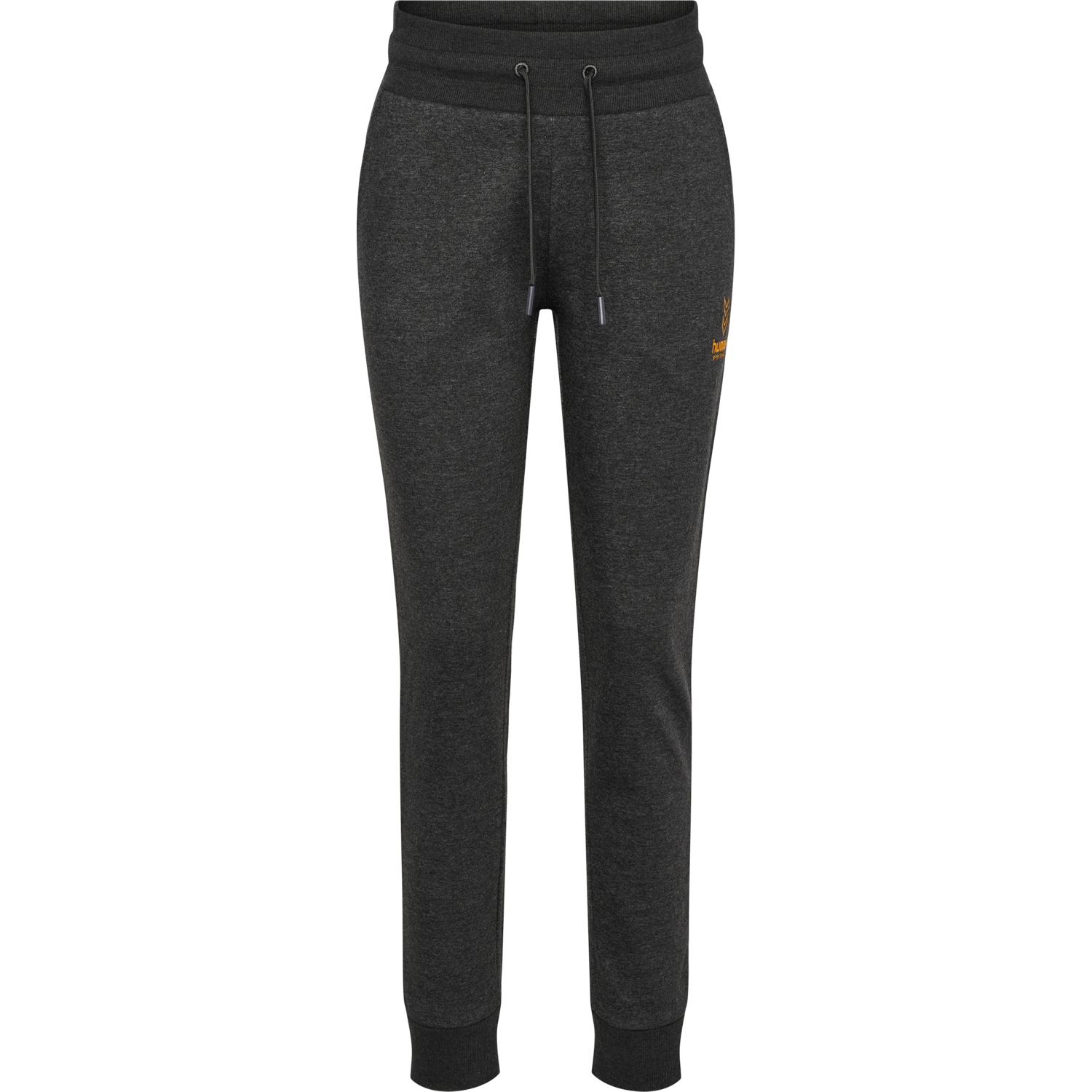 hmlOLIVIA REGULAR PANTS, BLACK MELANGE, packshot