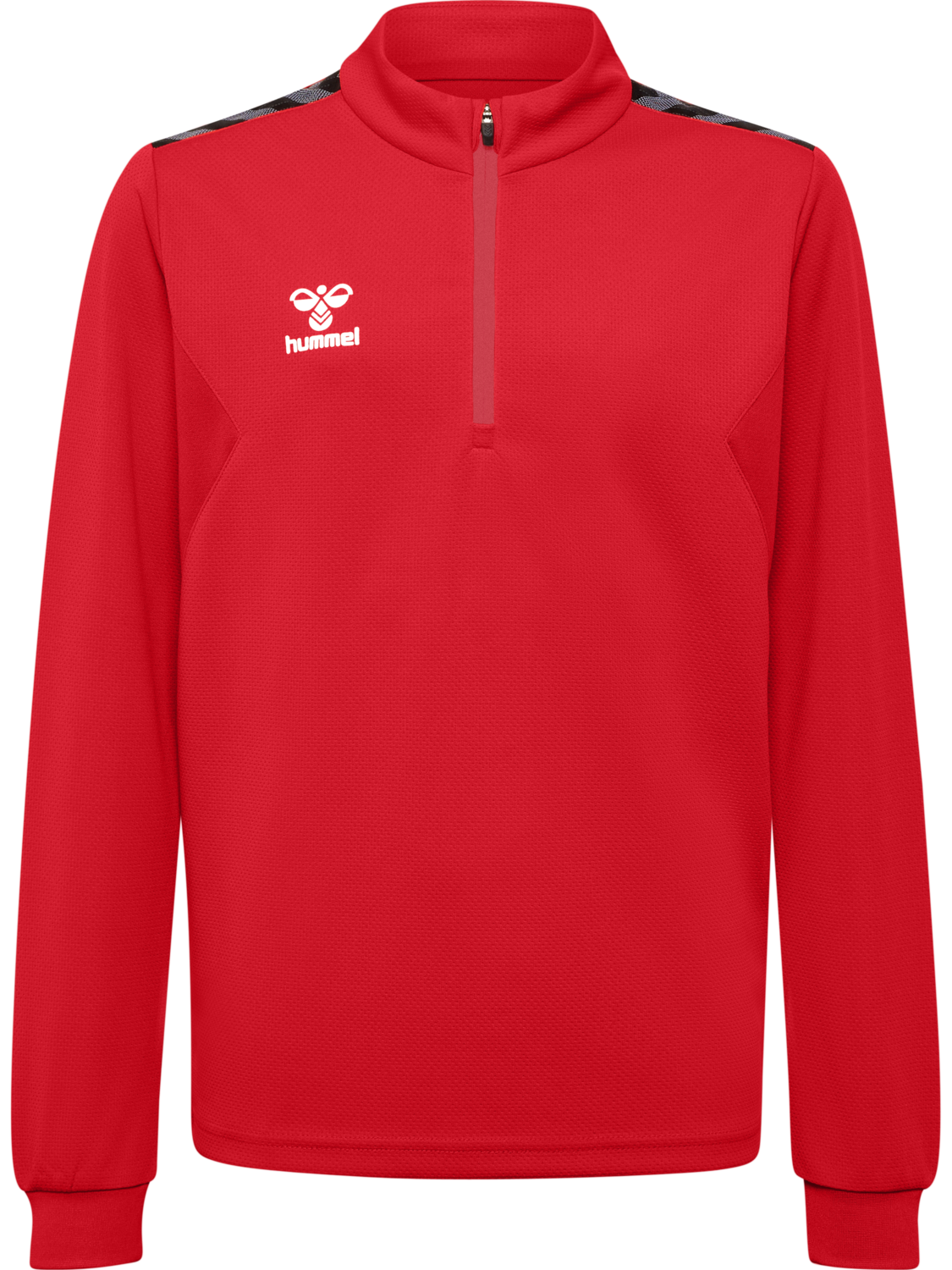 hmlAUTHENTIC HALF ZIP SWEAT KIDS, TRUE RED, packshot