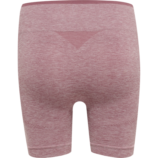 hmlMT UNA SEAMLESS MID WAIST SHORTS, DUSKY ORCHID MELANGE, packshot