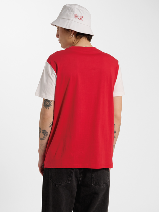 DBU 26 FAN RED-WHITE TEE SS, TANGO RED/WHITE, model