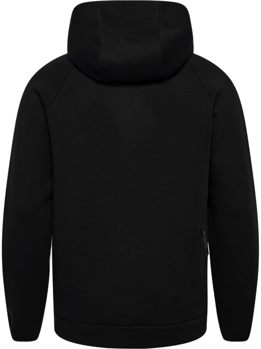 hmlTECH FLEECE REGULAR ZIP HOODIE, BLACK, packshot