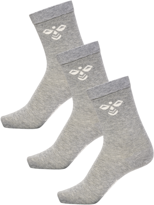 SUTTON 3-PACK SOCK, GREY MELANGE, packshot