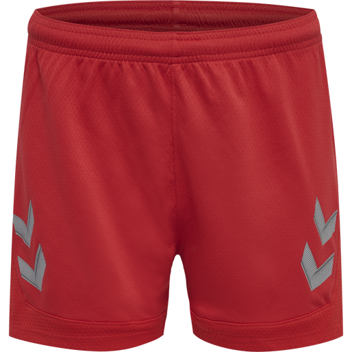 hmlLEAD WOMENS POLY SHORTS, TRUE RED, packshot