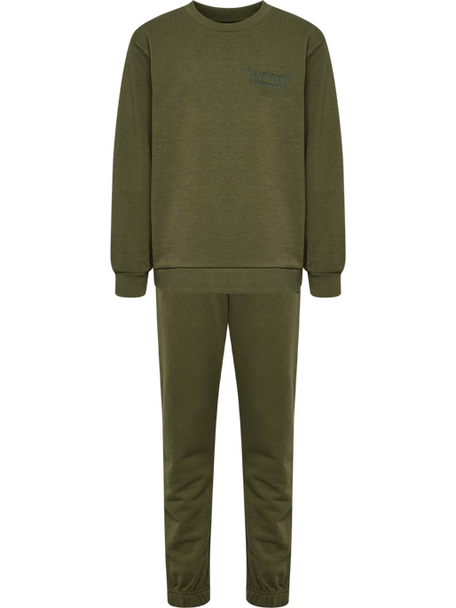 hmlJR BASE SWEAT SET, WINTER MOSS, packshot