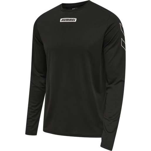 hmlTE TIHALT T-SHIRT L/S, BLACK hmlTE TIHALT T-SHIRT L/S, BLACK, packshot