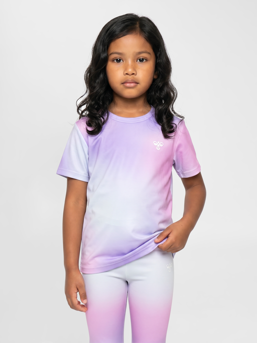 hmlJR GRADIENT GYM T-SHIRT S/S, PASTEL LAVENDER, model