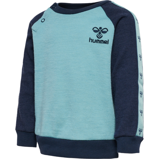 hmlWULBATO SWEATSHIRT, MINERAL BLUE, packshot