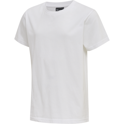hmlRED BASIC T-SHIRT S/S KIDS, WHITE, packshot