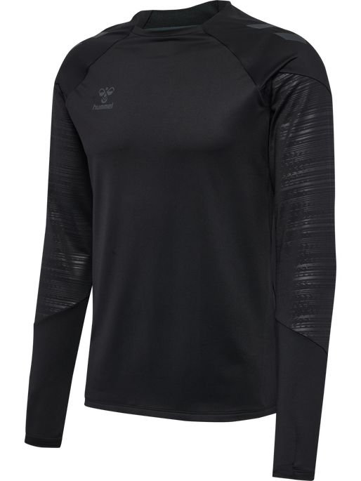 hmlPRO TRAINING CREW SWEAT, BLACK, packshot
