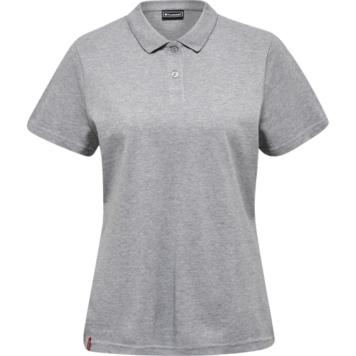 hmlRED CLASSIC POLO WOMAN, GREY MELANGE, packshot