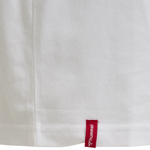 hmlRED BASIC T-SHIRT S/S KIDS, WHITE, packshot