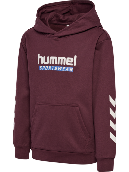 hmlJR LOGO HOODIE, VINEYARD WINE, packshot