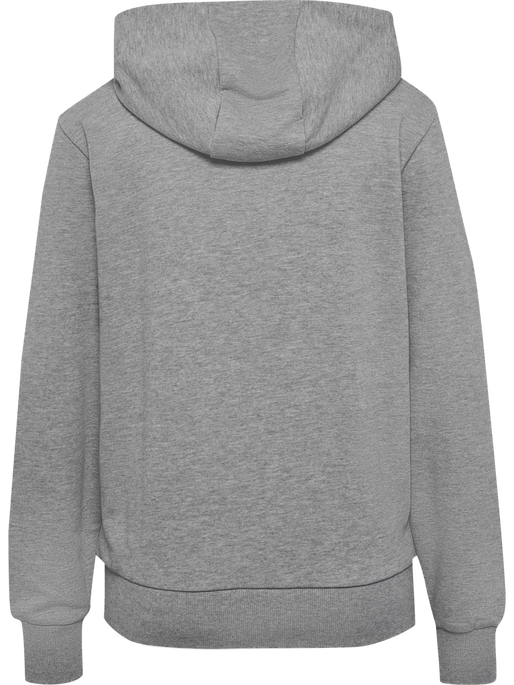 hmlPULSE W SWEAT HOODIE, GREY MELANGE, packshot