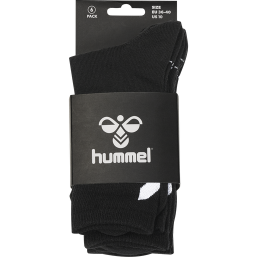 hmlCHEVRON 6-PACK SOCKS, BLACK/BLACK hmlCHEVRON 6-PACK SOCKS, BLACK/BLACK, packshot