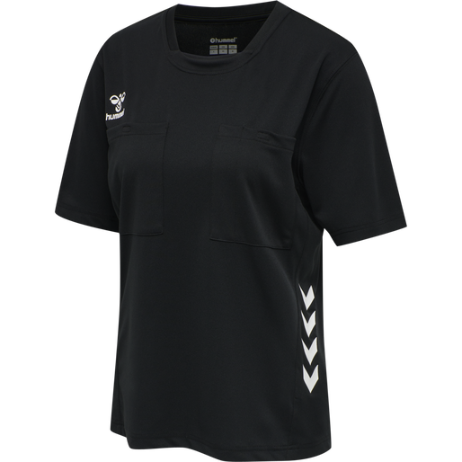 hmlREFEREE CHEVRON WO  JERSEY S/S, BLACK, packshot