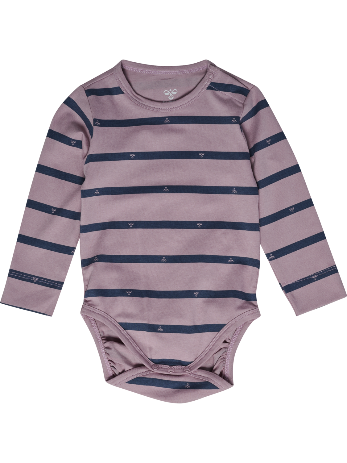 hmlMINI STRIPY BEE BODY L/S, SEA FOG, packshot