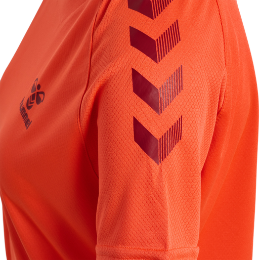 hmlONGRID POLY JERSEY S/S WO, NASTURTIUM/RHUBARB, packshot