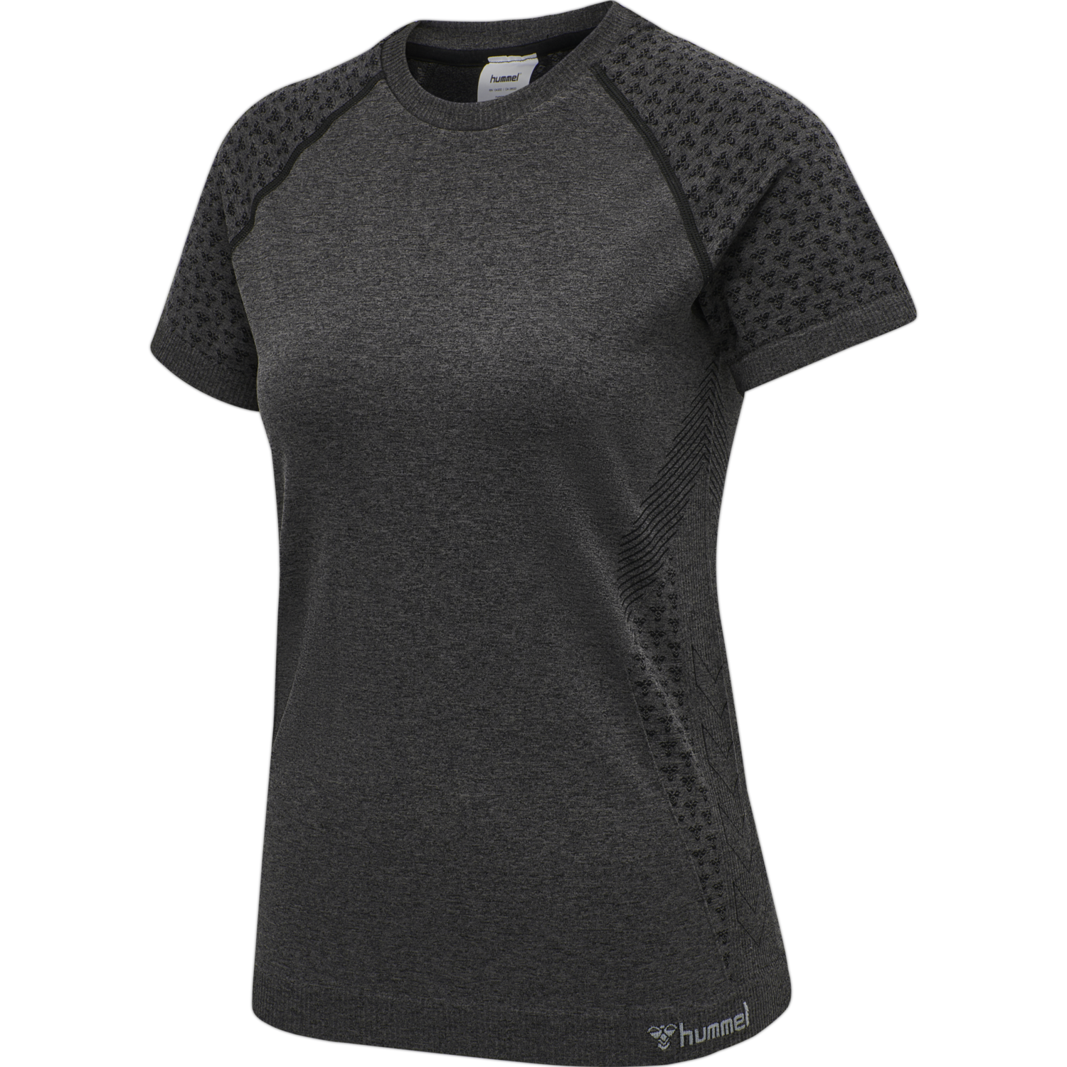 hmlCI SEAMLESS T-SHIRT, BLACK MELANGE, packshot