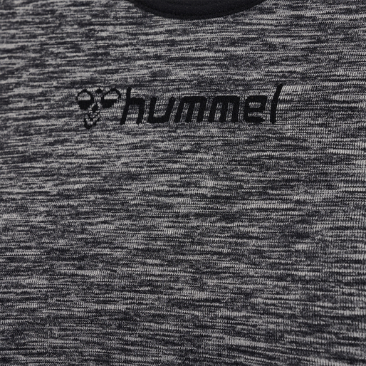 hmlMT UNA SEAMLESS SPORTS TOP, BLACK MELANGE, packshot