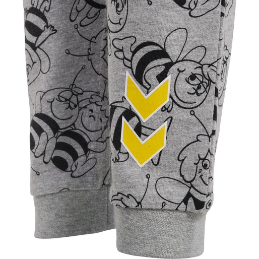 hmlMAYA AOP CREWSUIT, GREY MELANGE, packshot