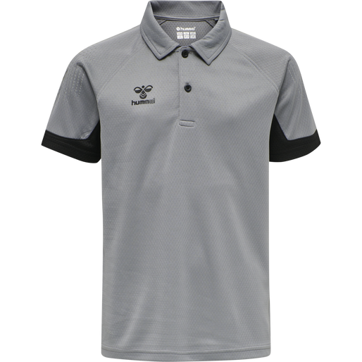 hmlLEAD FUNCTIONAL KIDS POLO, GREY MELANGE, packshot