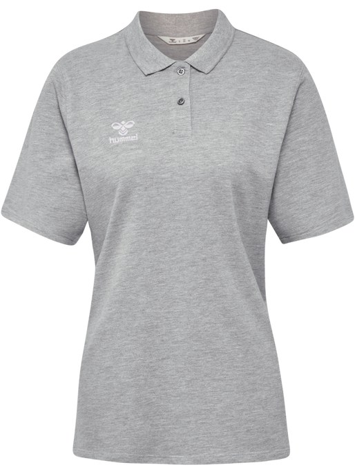 hmlGO 2.0 POLO WOMAN, GREY MELANGE hmlGO 2.0 POLO WOMAN, GREY MELANGE, packshot