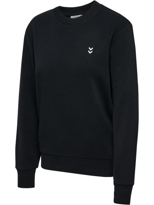 hmlPULSE W SWEAT CREWNECK, BLACK, packshot