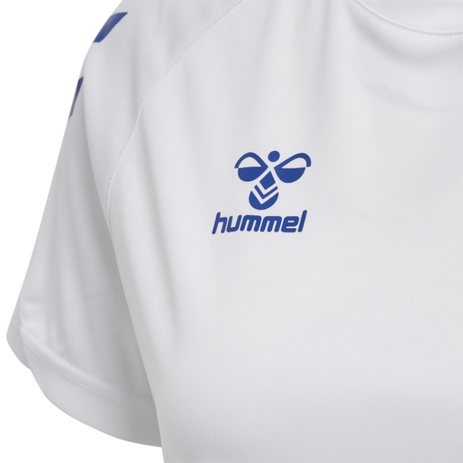 hmlCORE XK CORE POLY TEE  S/S WOMAN, WHITE/TRUE BLUE, packshot