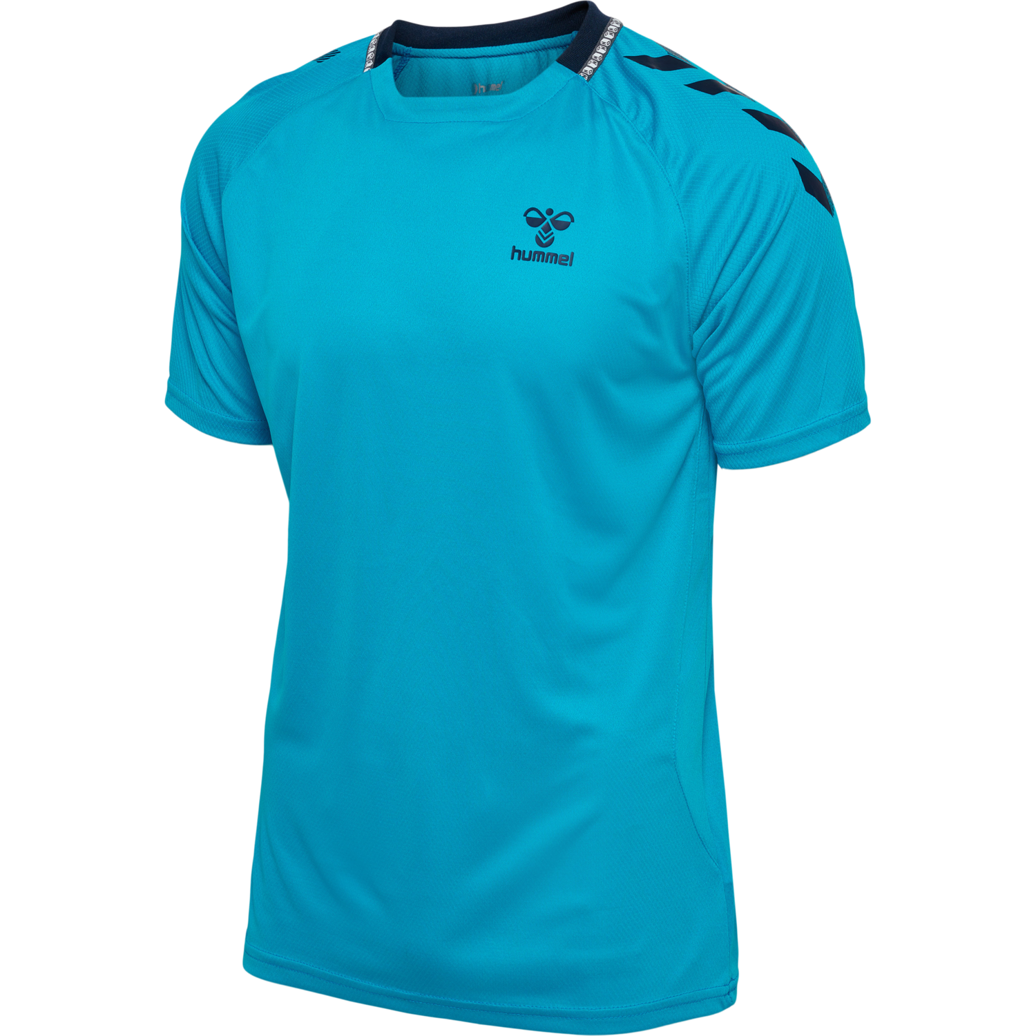 hmlONGRID POLY JERSEY S/S, ATOMIC BLUE/MARINE, packshot