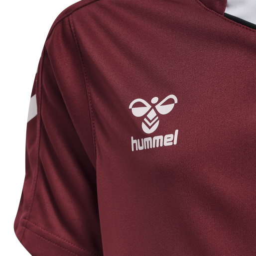 hmlCORE XK POLY JERSEY S/S KIDS, MAROON, packshot