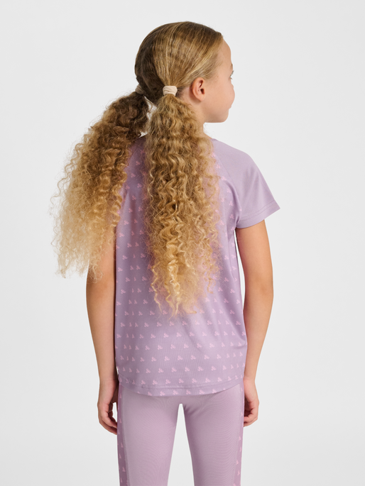 hmlJR MIX T-SHIRT S/S, LAVENDER MIST, model