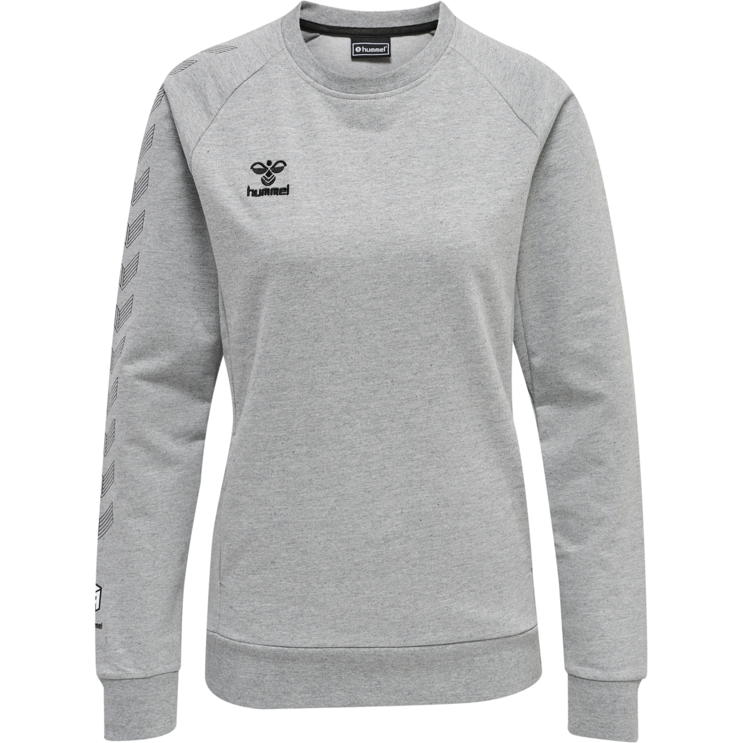 hmlMOVE GRID COTTON SWEATSHIRT WOMA, GREY MELANGE, packshot