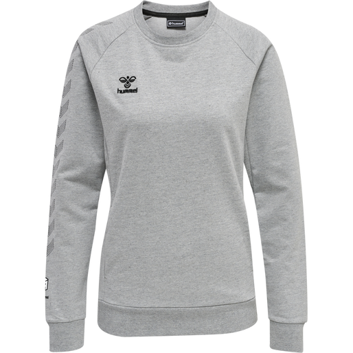hmlMOVE GRID COTTON SWEATSHIRT WOMA, GREY MELANGE, packshot