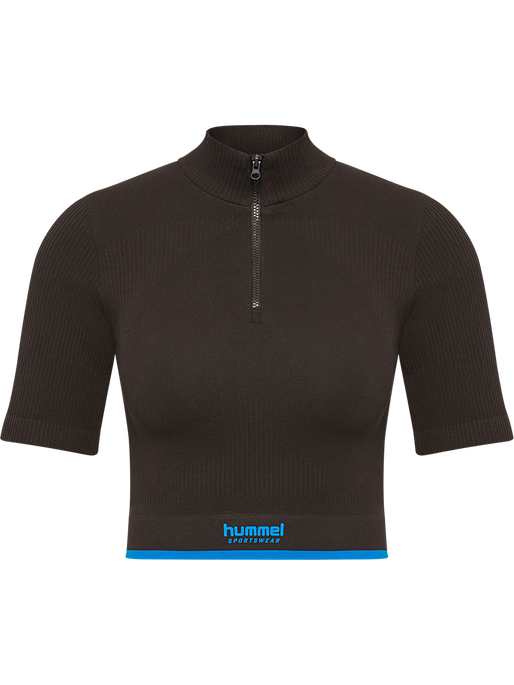 hmlKNITTED WOMENS ZIP TOP, AFTER DARK, packshot