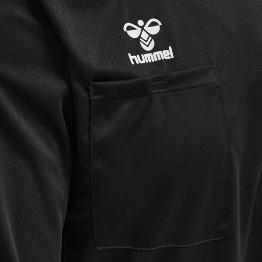hmlREFEREE CHEVRON JERSEY L/S, BLACK, packshot