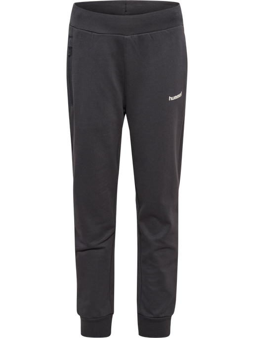 hmlJR REGULAR ADJ WAIST PANTS, EBONY, packshot