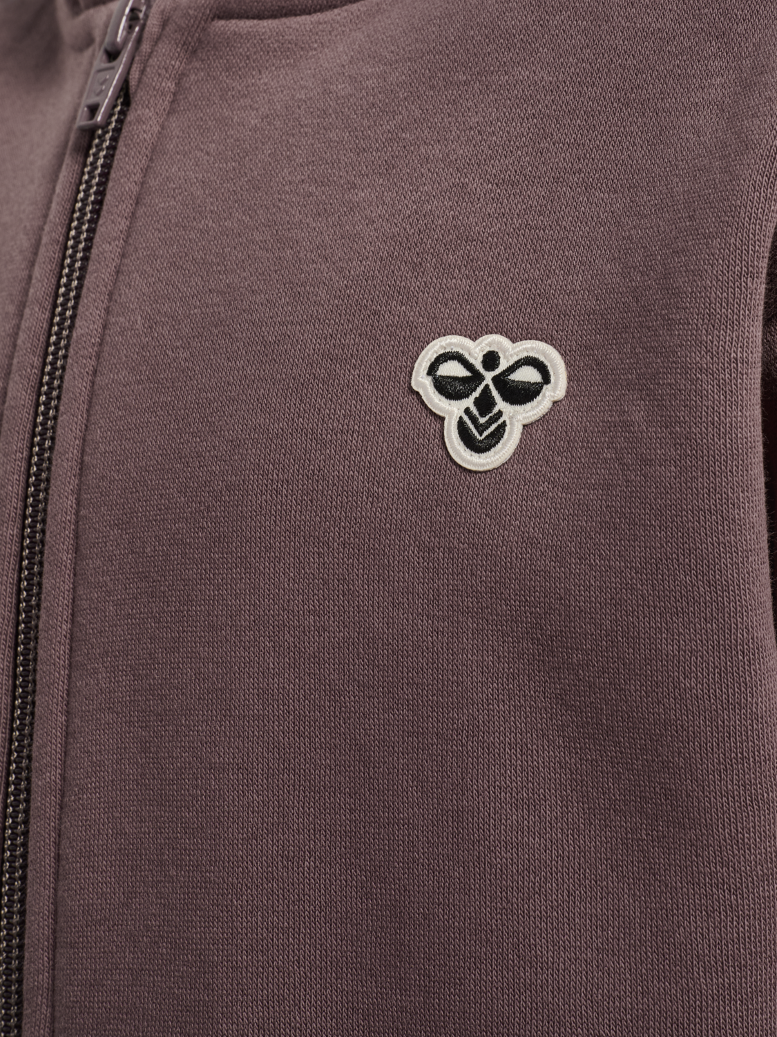 hmlJR LOOSE ZIP HOODIE BEE, PEPPERCORN, packshot