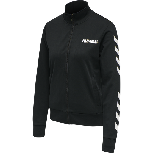 hmlLEGACY POLY WOMAN ZIP JACKET, BLACK, packshot