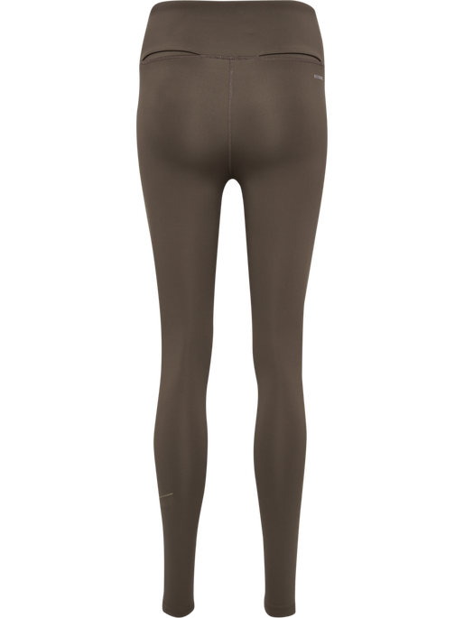 hmlCOURT MID WAIST POCKET TIGHTS W, TURKISH COFFEE, packshot