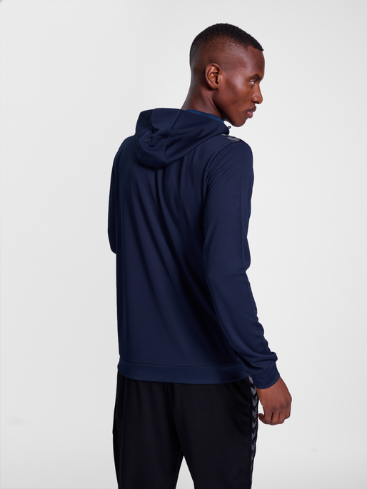 hmlAUTHENTIC PL ZIP HOODIE, MARINE, model