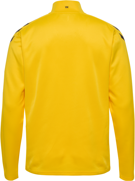 hmlCORE XK POLY ZIP SWEAT, SPORTS YELLOW, packshot