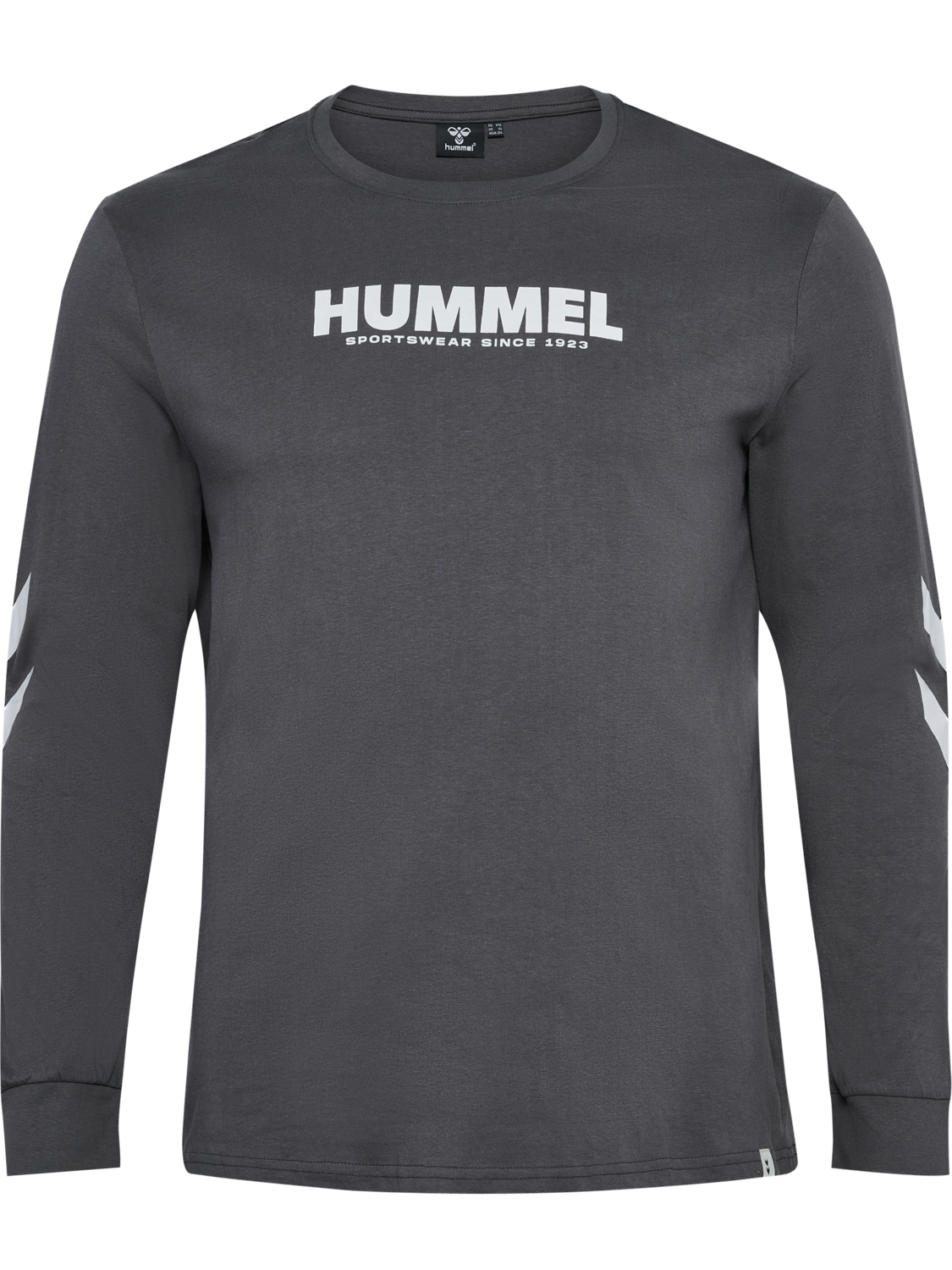 hmlLEGACY T-SHIRT L/S PLUS, BLACKENED PEARL, packshot