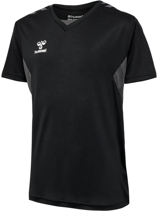 hmlAUTHENTIC PL JERSEY S/S KIDS, BLACK, packshot