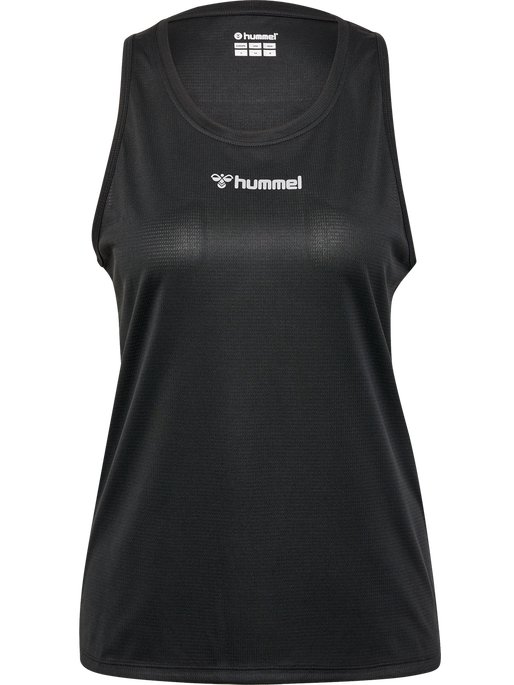 hmlRUN SINGLET S/L WOMAN, BLACK, packshot
