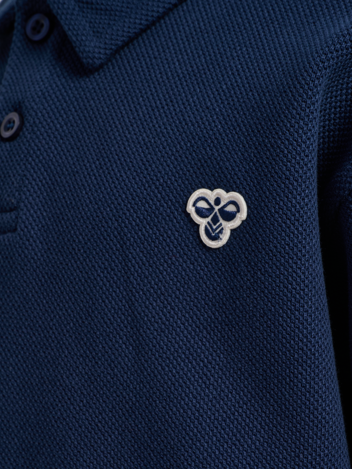 hmlJR LOOSE PIQUE POLO SWEATSHIRT, DRESS BLUES, packshot